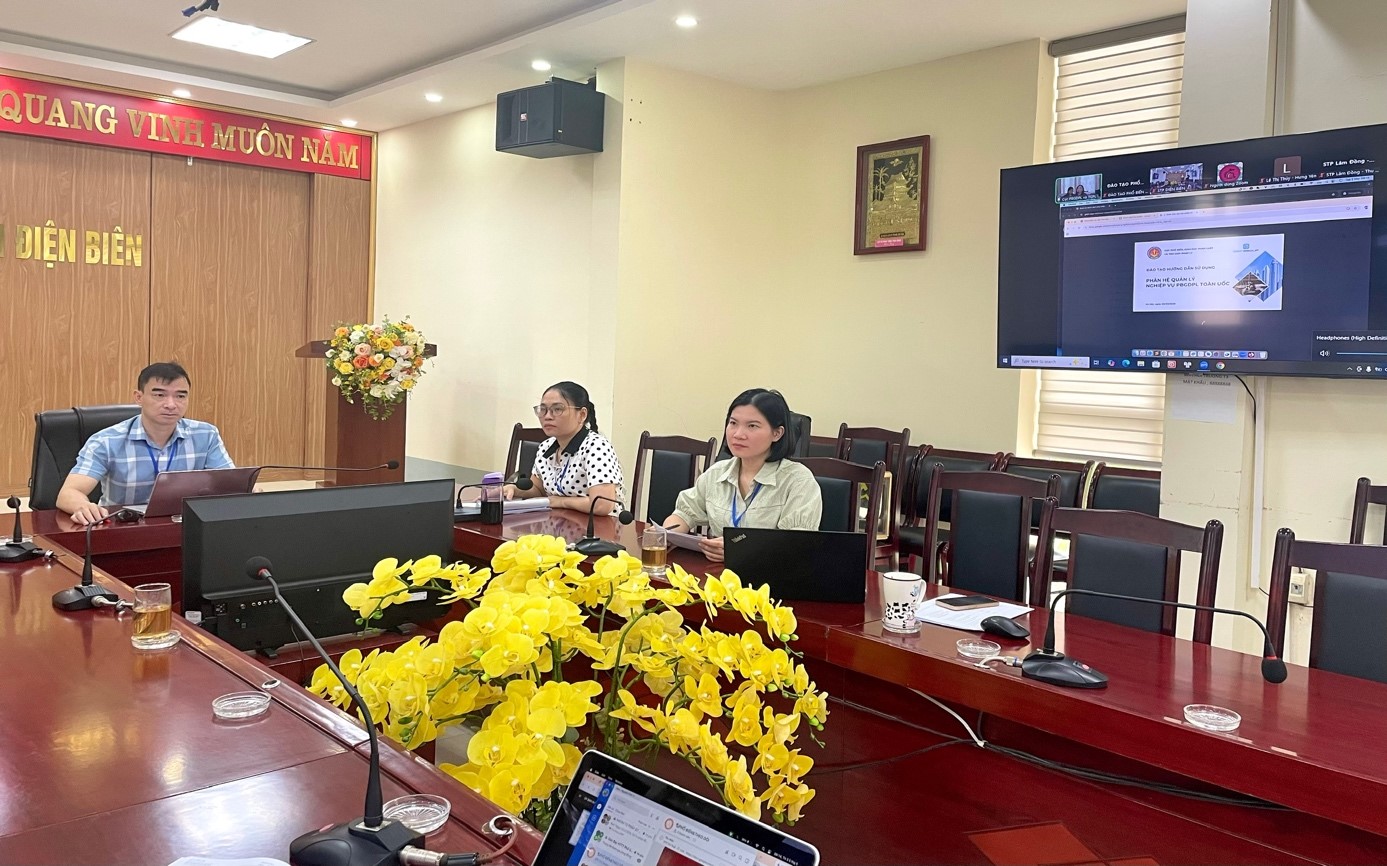 Sở Tư pháp tỉnh Điện Biên tham gia lớp đào tạo, tập huấn sử dụng  Hệ thống thông tin phổ biến, giáo dục pháp luật